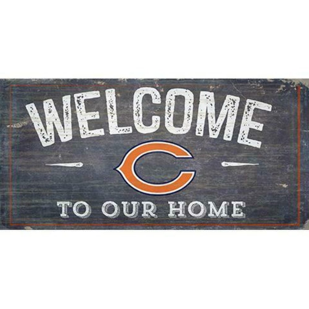 CHICAGO BEARS WOOD SIGNS 6"X12"